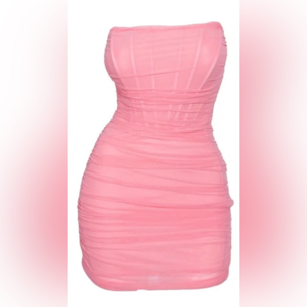 NWT Sweatheart TicToc corset pink dress, large, barbicore (bin C) - Picture 3 of 16